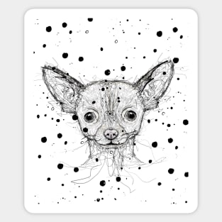 Chihuahua Scribble Artwork Sticker